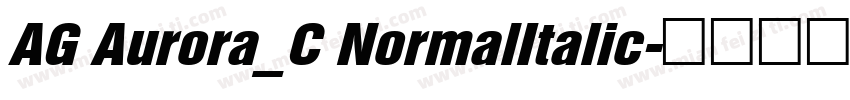 AG Aurora_C NormalItalic字体转换